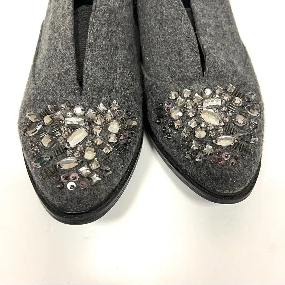 Simply Vera Wang embellished slip on wool loafers  7